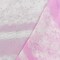 Light Fairy Pink-White Lace Stripe Printed Poly Chiffon Woven Fabric By the Yard